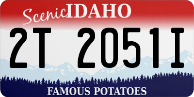 ID license plate 2T2051I
