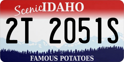 ID license plate 2T2051S