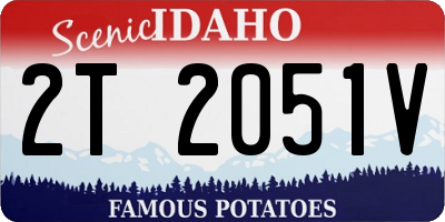 ID license plate 2T2051V