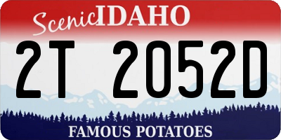 ID license plate 2T2052D