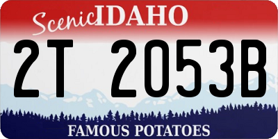 ID license plate 2T2053B