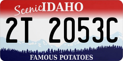 ID license plate 2T2053C