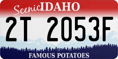 ID license plate 2T2053F