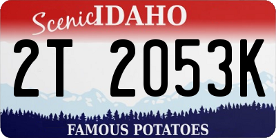 ID license plate 2T2053K