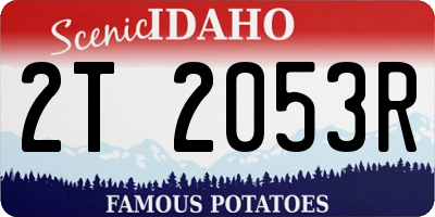 ID license plate 2T2053R