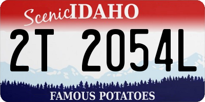 ID license plate 2T2054L