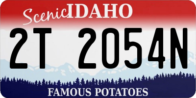 ID license plate 2T2054N
