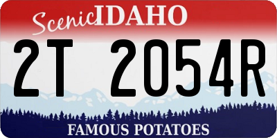 ID license plate 2T2054R