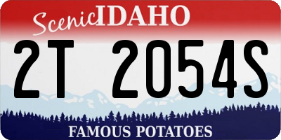ID license plate 2T2054S