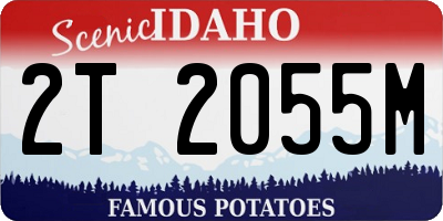ID license plate 2T2055M