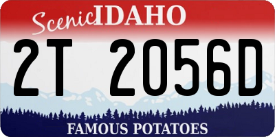 ID license plate 2T2056D