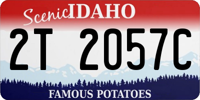 ID license plate 2T2057C