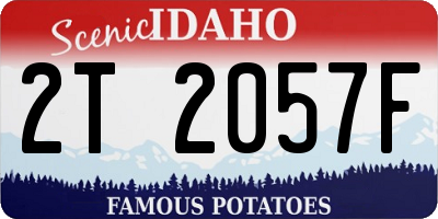 ID license plate 2T2057F