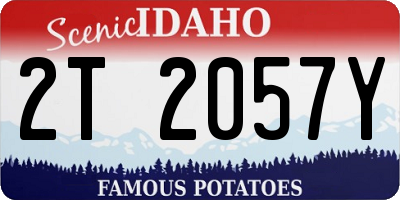 ID license plate 2T2057Y