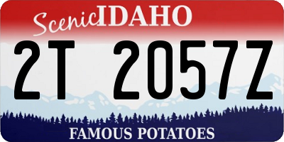 ID license plate 2T2057Z