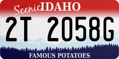ID license plate 2T2058G