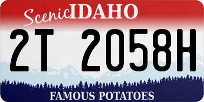 ID license plate 2T2058H