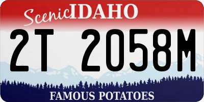 ID license plate 2T2058M