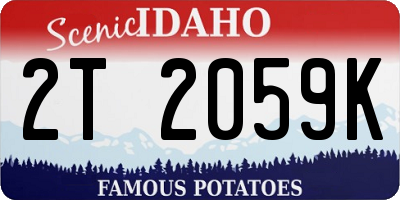 ID license plate 2T2059K