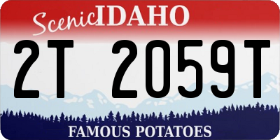 ID license plate 2T2059T