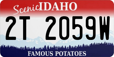 ID license plate 2T2059W