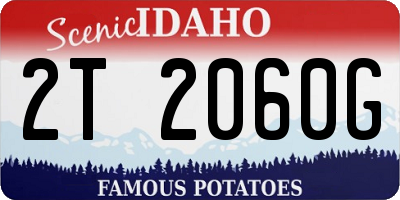 ID license plate 2T2060G