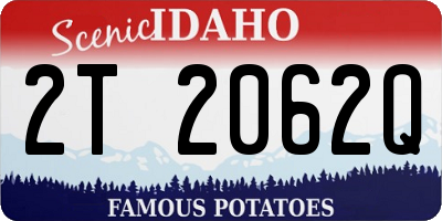 ID license plate 2T2062Q