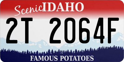 ID license plate 2T2064F