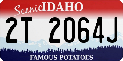 ID license plate 2T2064J