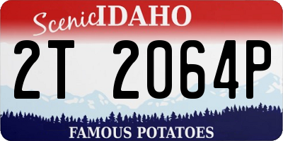 ID license plate 2T2064P