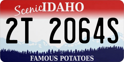 ID license plate 2T2064S