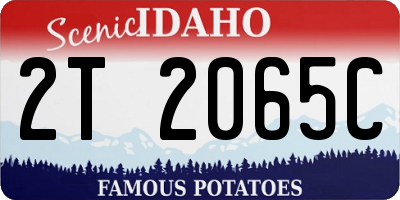 ID license plate 2T2065C