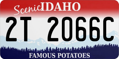 ID license plate 2T2066C