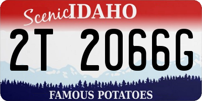 ID license plate 2T2066G
