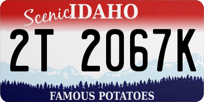 ID license plate 2T2067K