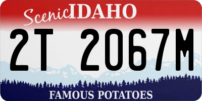 ID license plate 2T2067M