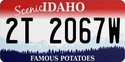 ID license plate 2T2067W