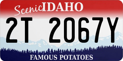 ID license plate 2T2067Y