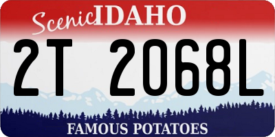 ID license plate 2T2068L