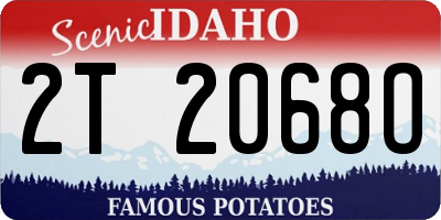 ID license plate 2T2068O