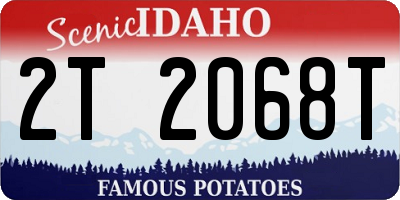 ID license plate 2T2068T