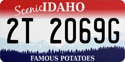 ID license plate 2T2069G