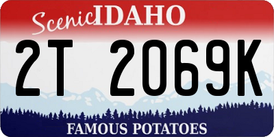 ID license plate 2T2069K