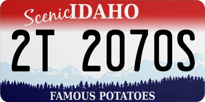 ID license plate 2T2070S