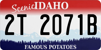 ID license plate 2T2071B