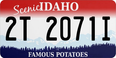 ID license plate 2T2071I