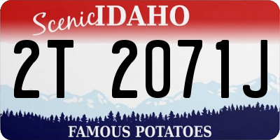 ID license plate 2T2071J