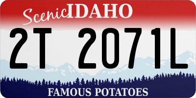 ID license plate 2T2071L