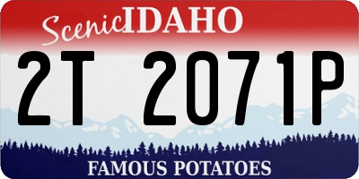 ID license plate 2T2071P