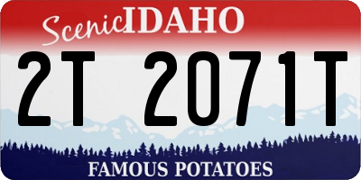 ID license plate 2T2071T